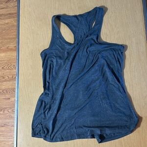 Blue razor back tank top